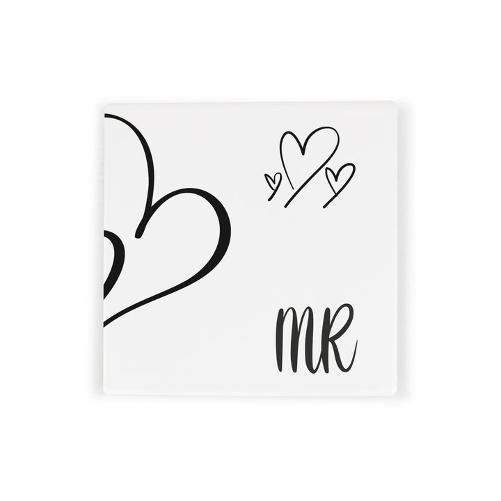 Purely Home Ceramic Coaster Gift Box Set - Newlywed Hearts