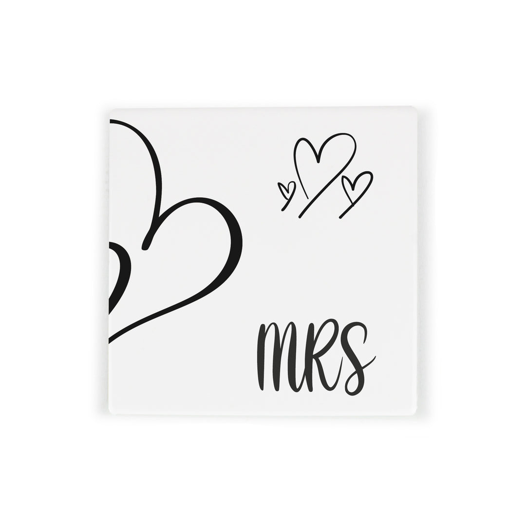 Purely Home Ceramic Coaster Gift Box Set - Newlywed Hearts