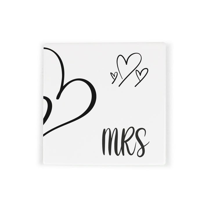 Purely Home Ceramic Coaster Gift Box Set - Newlywed Hearts