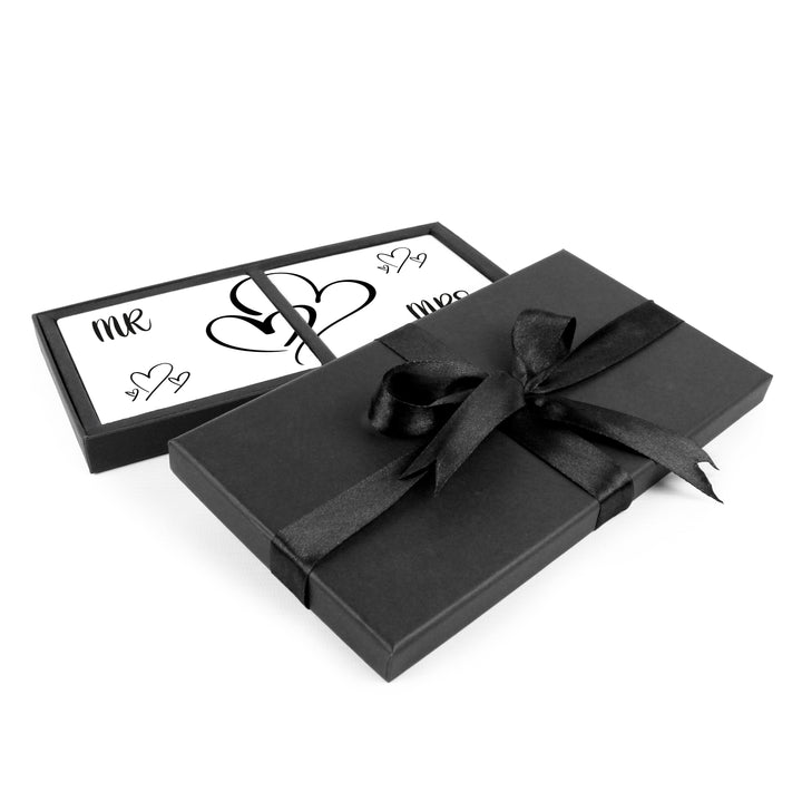 Purely Home Ceramic Coaster Gift Box Set - Newlywed Hearts