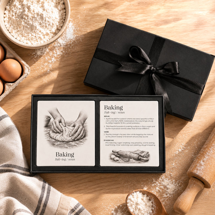 Purely Home Passions Ceramic Coaster Gift Box Set - Baking