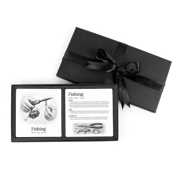 Purely Home Passions Ceramic Coaster Gift Box Set - Fishing