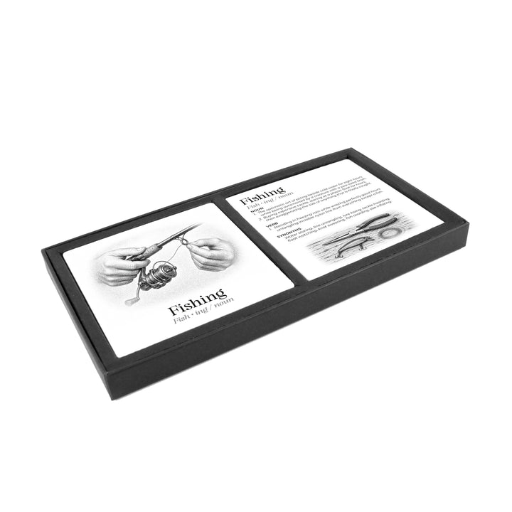 Purely Home Passions Ceramic Coaster Gift Box Set - Fishing