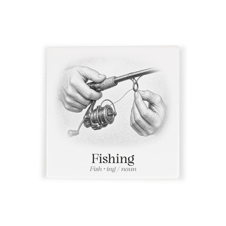 Purely Home Passions Ceramic Coaster Gift Box Set - Fishing