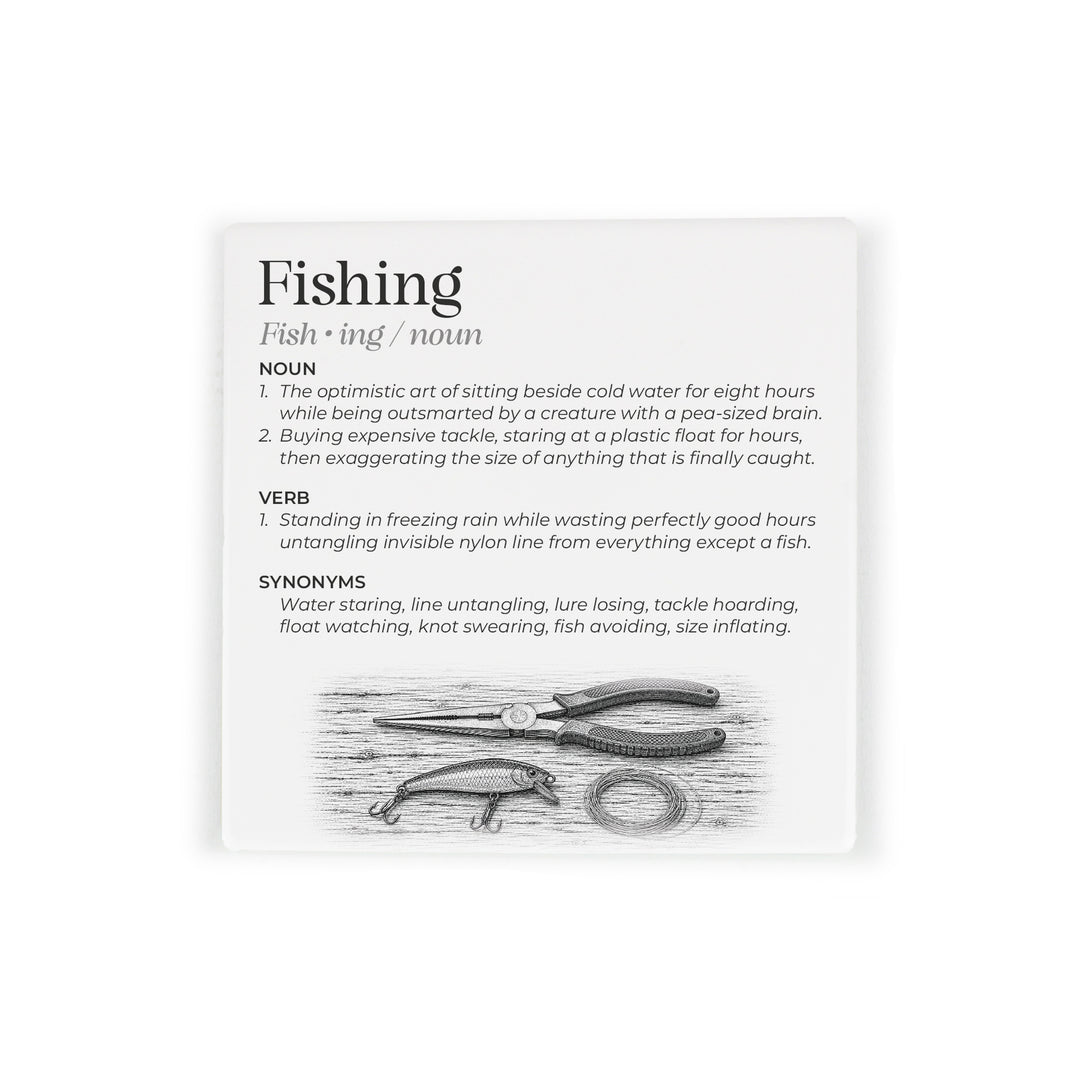 Purely Home Passions Ceramic Coaster Gift Box Set - Fishing