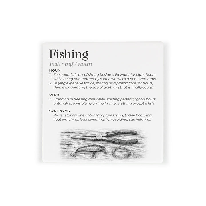 Purely Home Passions Ceramic Coaster Gift Box Set - Fishing