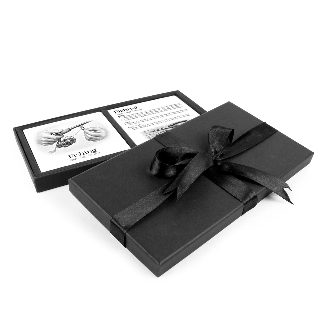 Purely Home Passions Ceramic Coaster Gift Box Set - Fishing