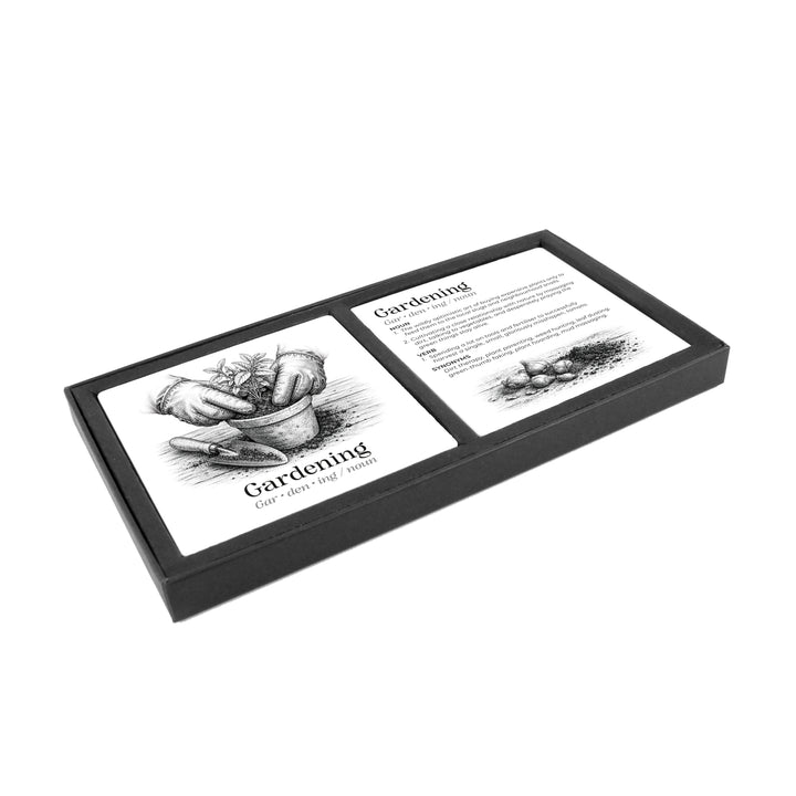 Purely Home Passions Ceramic Coaster Gift Box Set - Gardening