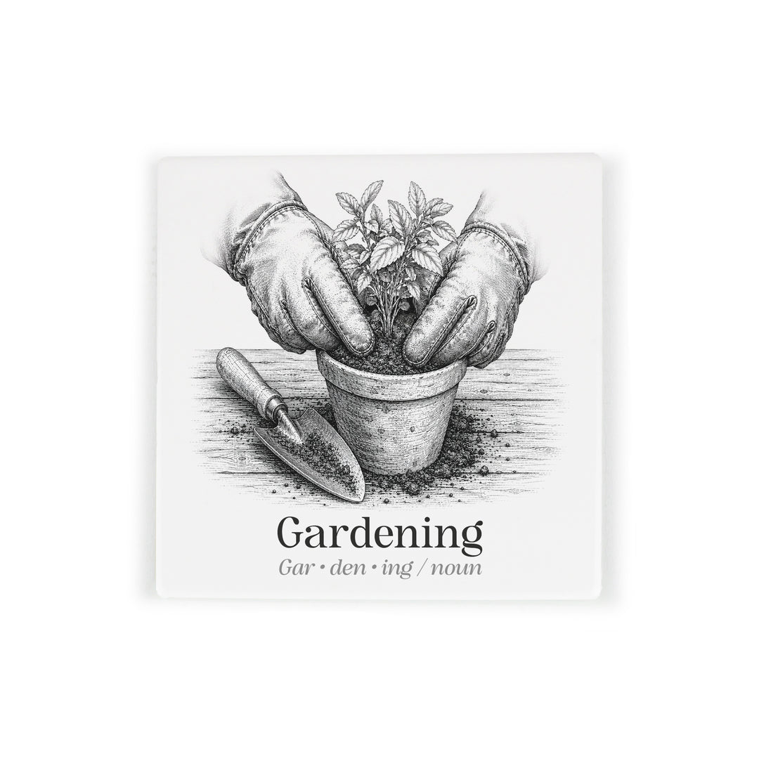 Purely Home Passions Ceramic Coaster Gift Box Set - Gardening
