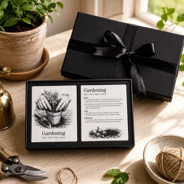 Purely Home Passions Ceramic Coaster Gift Box Set - Gardening