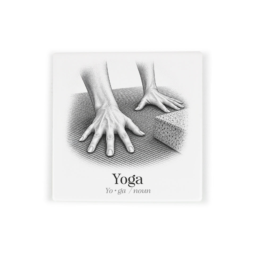 Purely Home Passions Ceramic Coaster Gift Box Set - Yoga