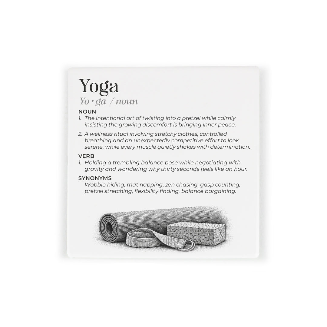 Purely Home Passions Ceramic Coaster Gift Box Set - Yoga