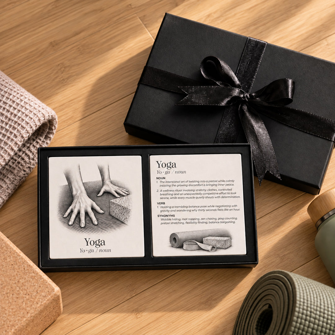 Purely Home Passions Ceramic Coaster Gift Box Set - Yoga