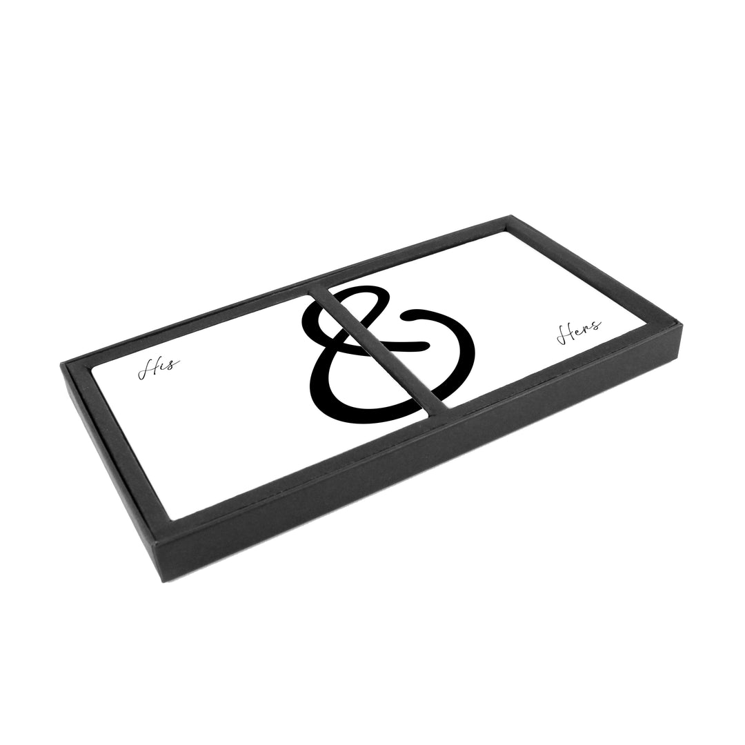 Purely Home Ceramic Coaster Gift Box Set - His & Hers