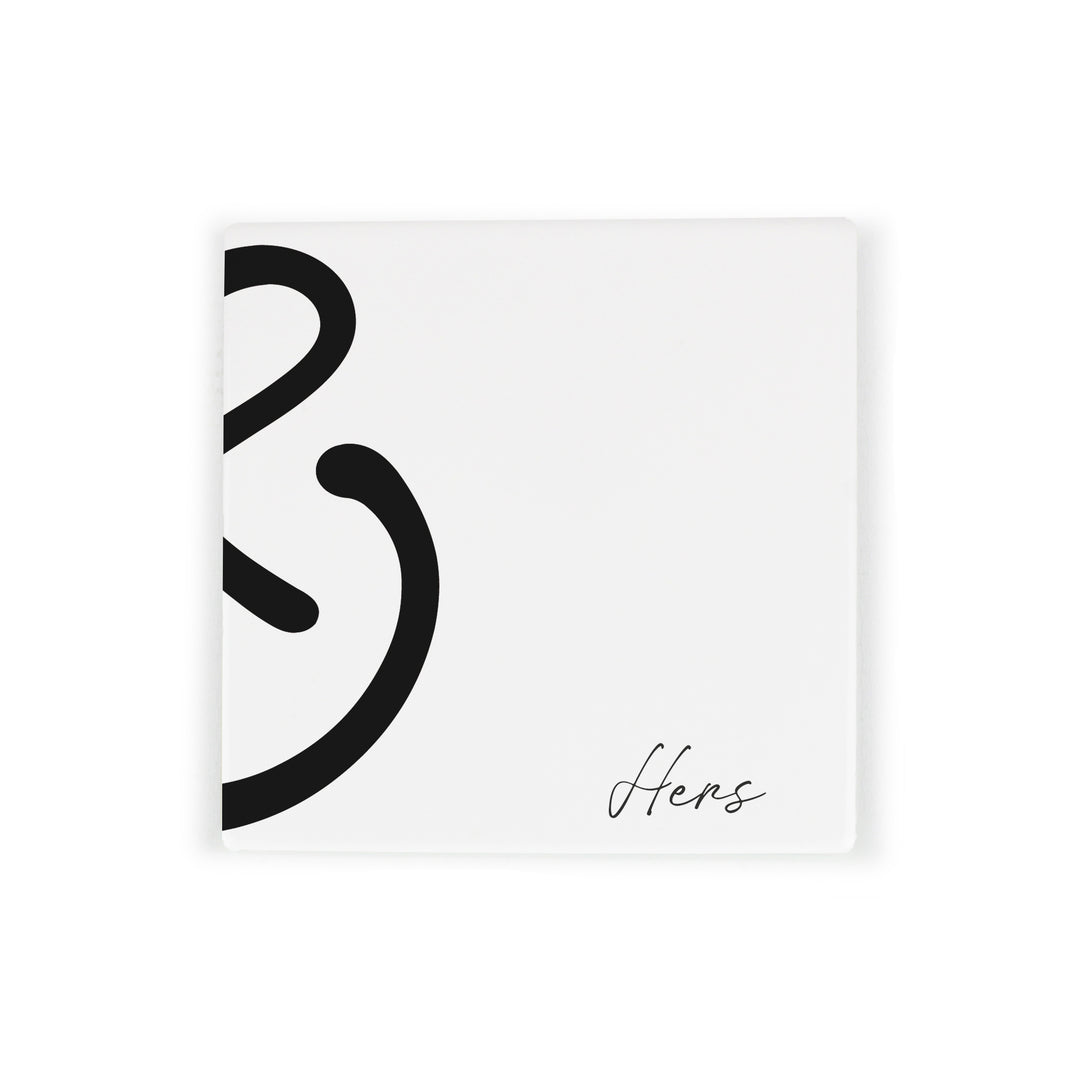 Purely Home Ceramic Coaster Gift Box Set - His & Hers