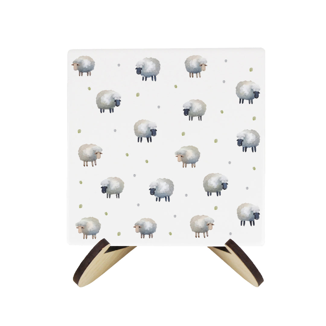 Purely Home Spring Sheep Ceramic Coasters