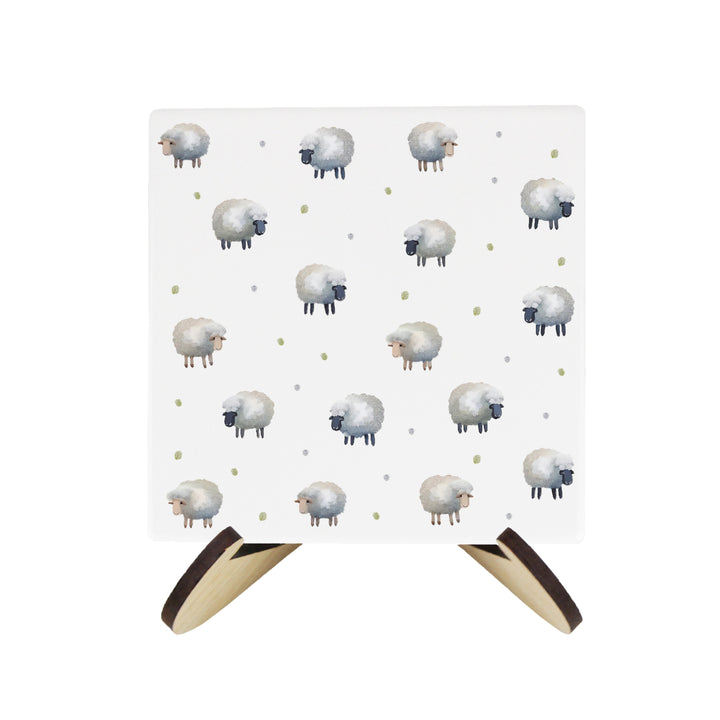 Purely Home Spring Sheep Ceramic Coasters