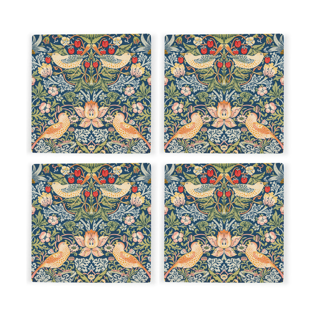Purely Home Strawberry Thief Ceramic Coasters