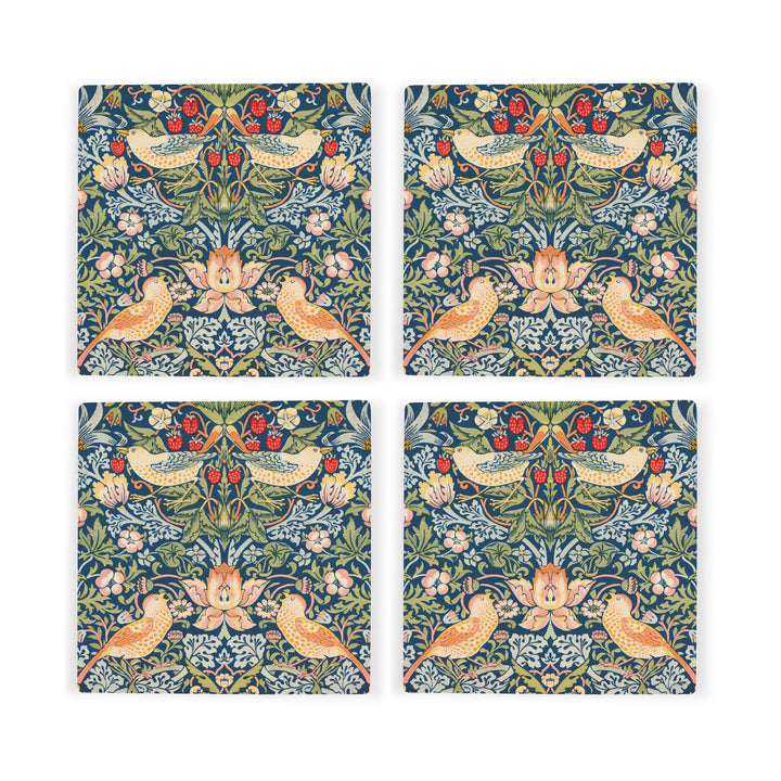 Purely Home Strawberry Thief Ceramic Coasters
