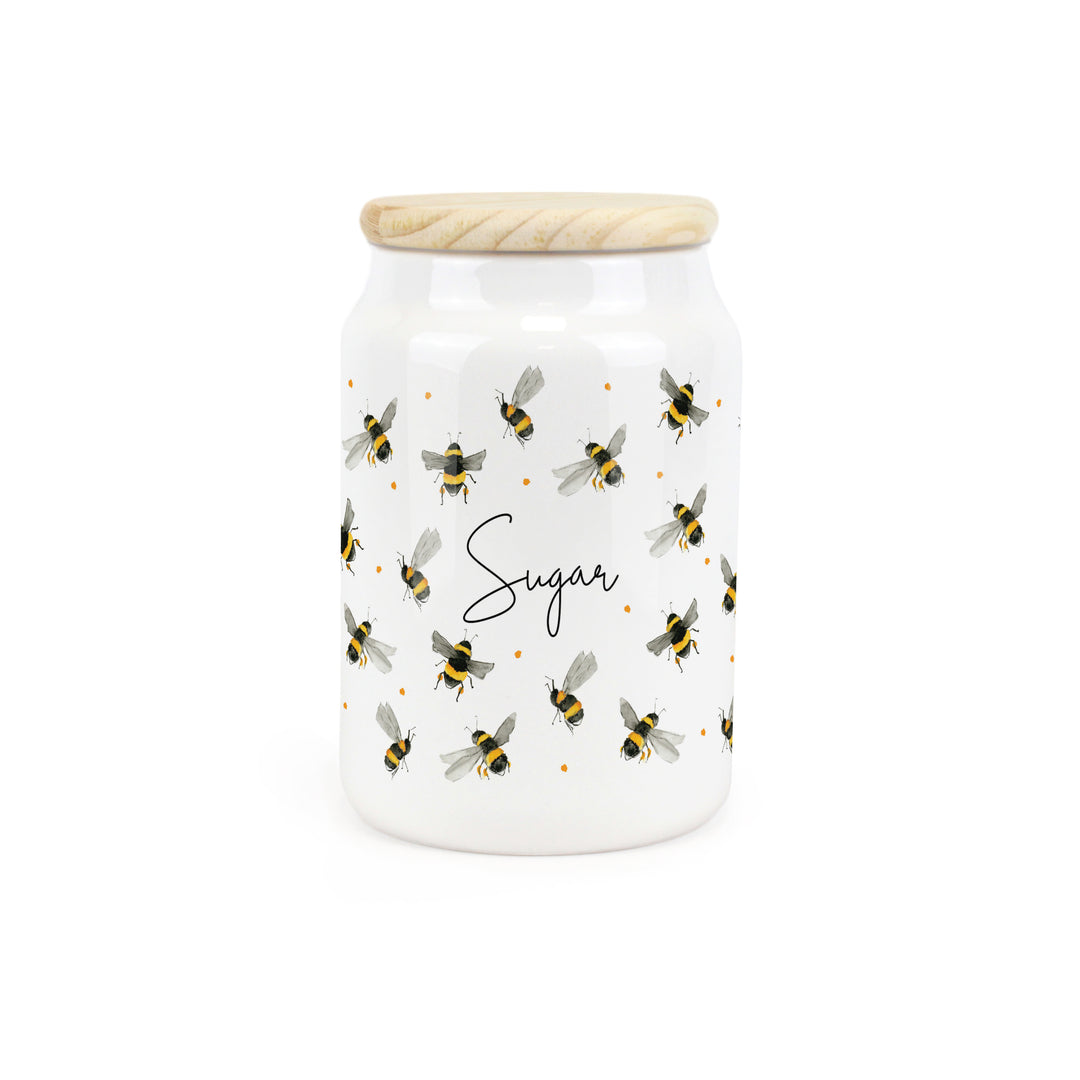 Purely Home Scattered Bees Ceramic Kitchen Canisters