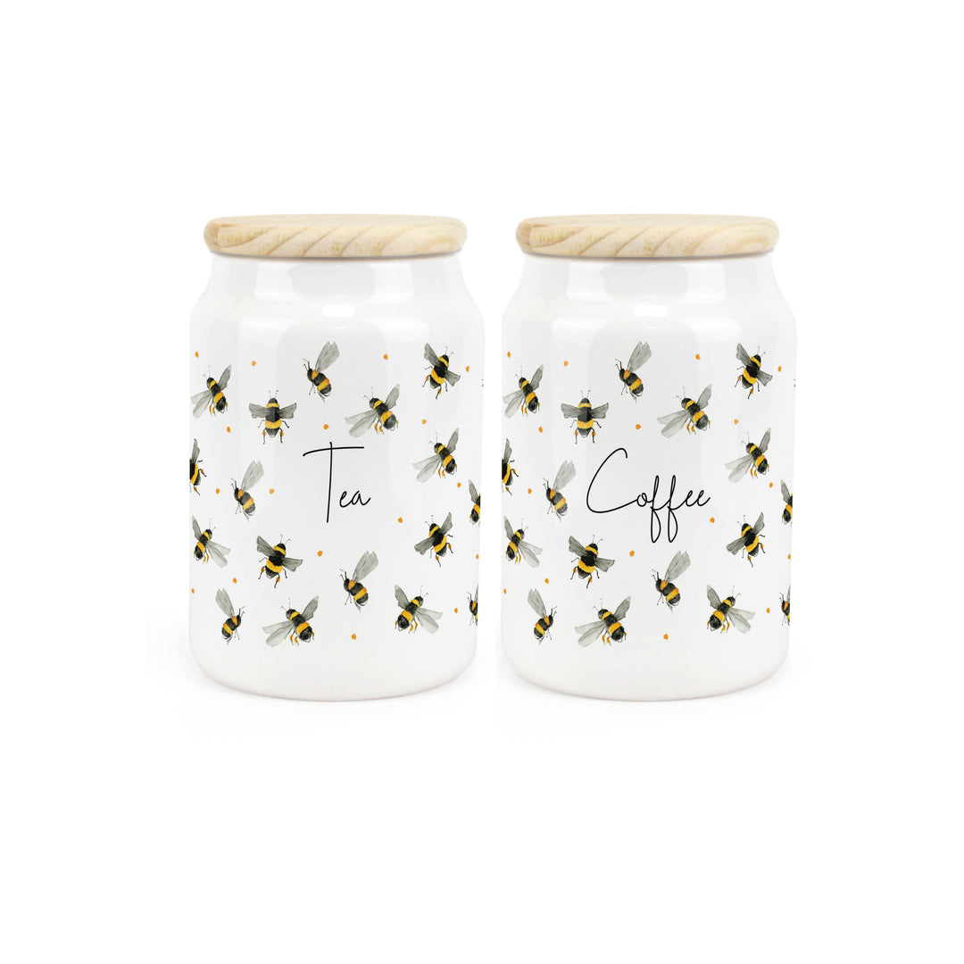 Purely Home Scattered Bees Ceramic Kitchen Canister Sets