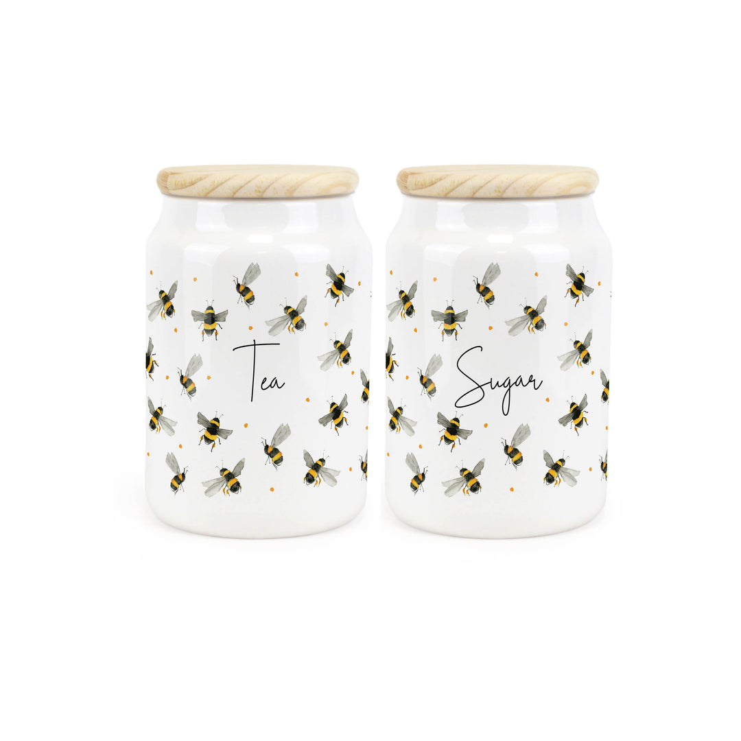 Purely Home Scattered Bees Ceramic Kitchen Canister Sets