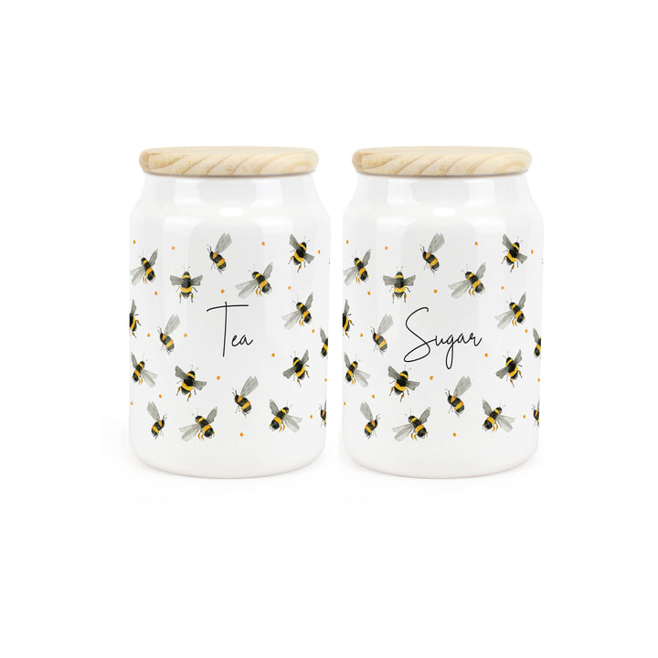 Purely Home Scattered Bees Ceramic Kitchen Canister Sets