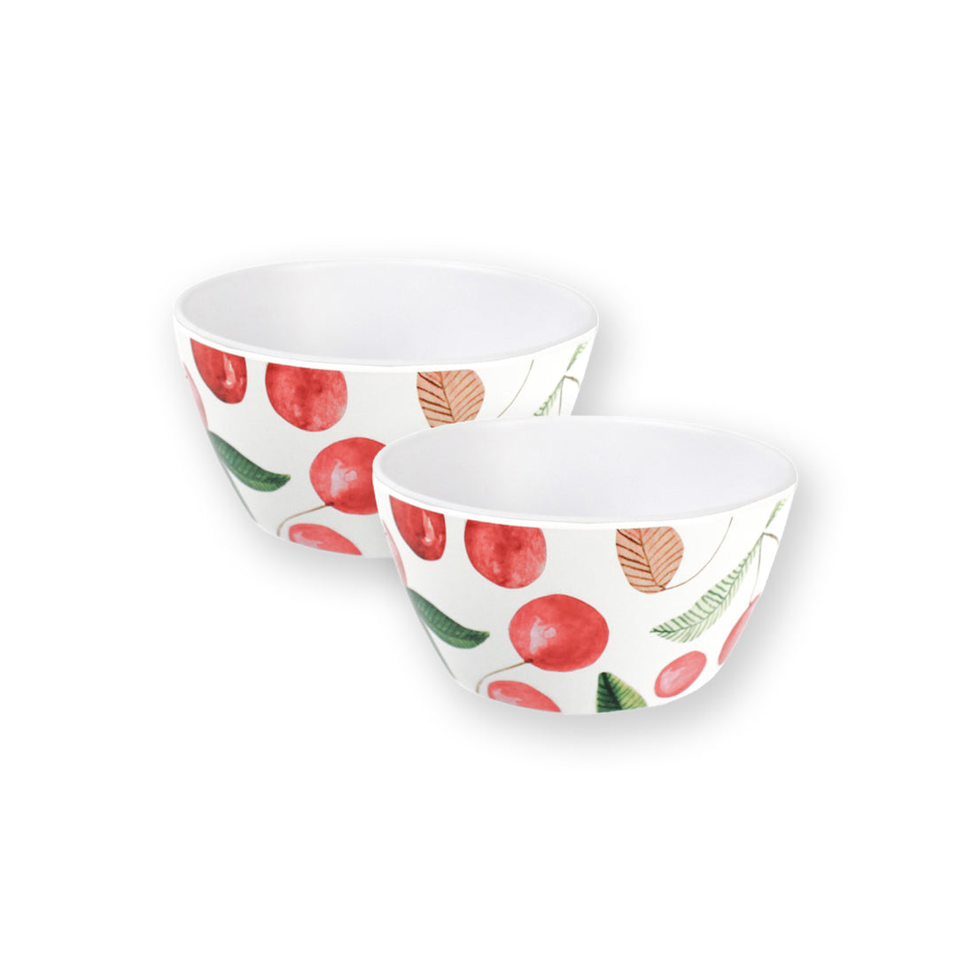 Berries & Cherries Melamine Dessert Bowls