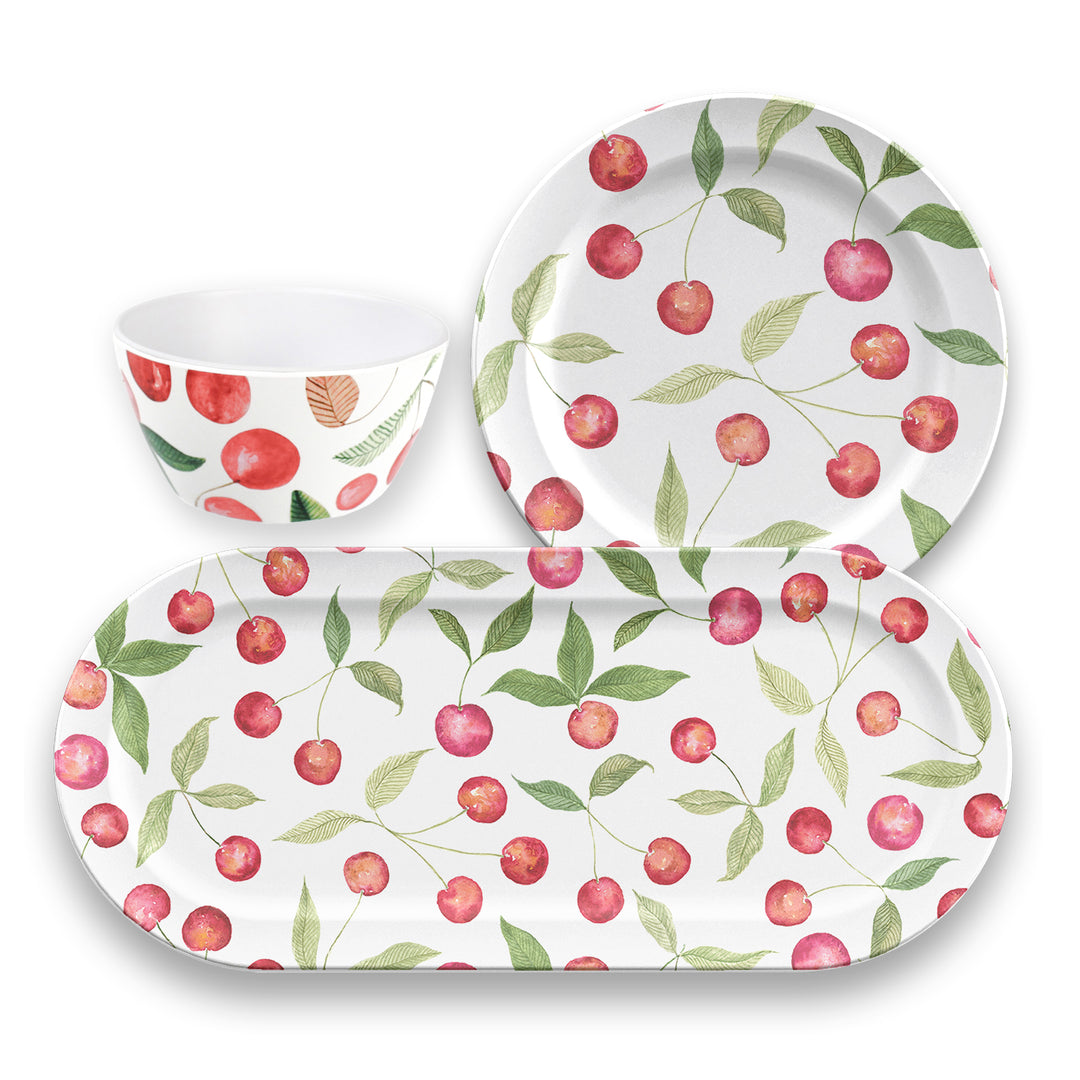 Berries & Cherries Melamine Serving Set