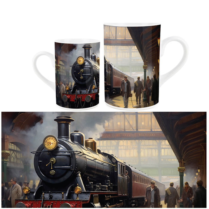 Purely Home Industrial Steam Trains Ceramic Mugs