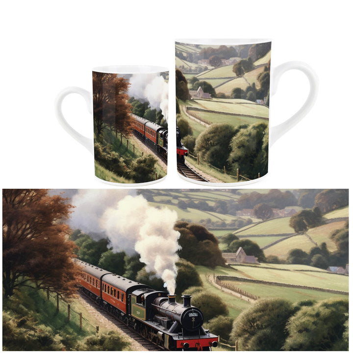 Purely Home Industrial Steam Trains Ceramic Mugs