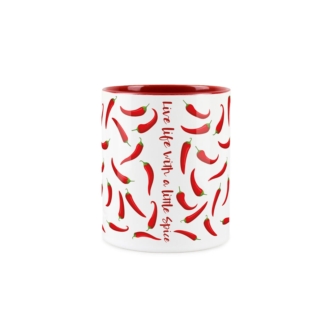 Purely Home Live Life With Spice Chilli Ceramic Mug