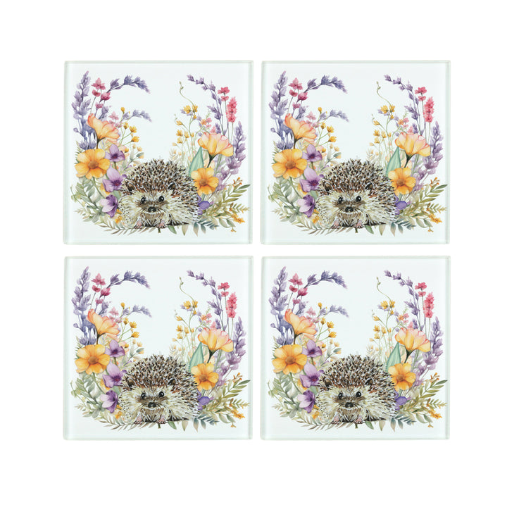 Purely Home Harriet Hedgehog Glass Coasters