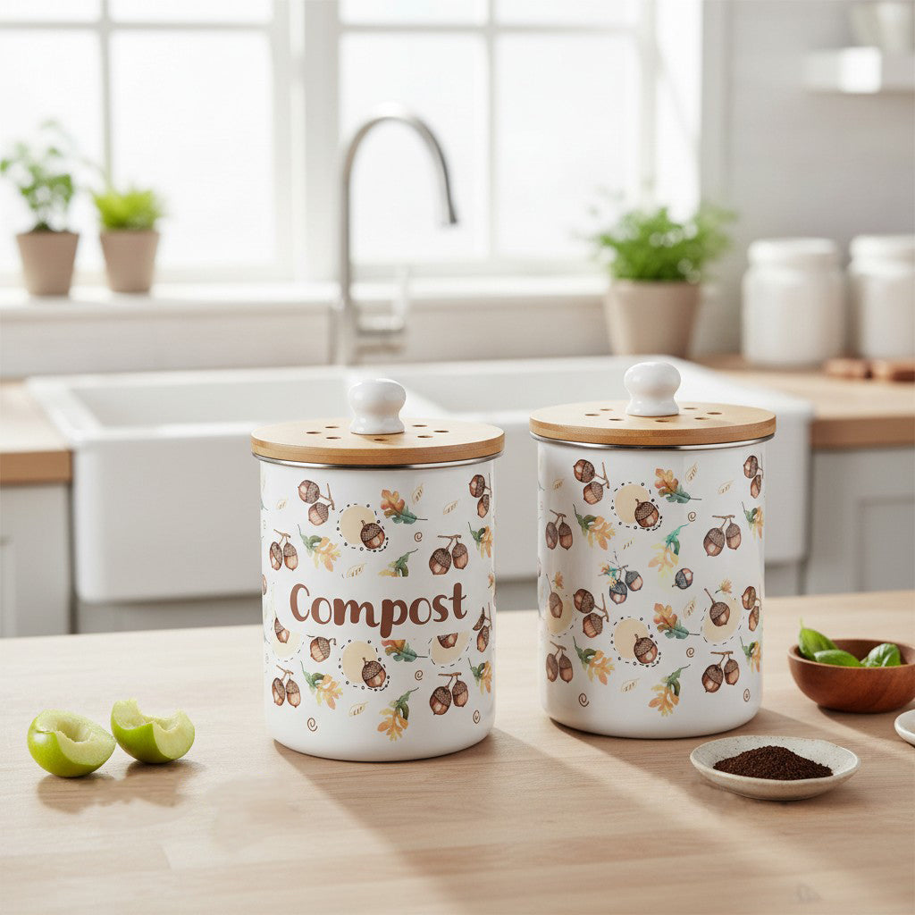 Purely Home Acorns Toller Compost Caddy