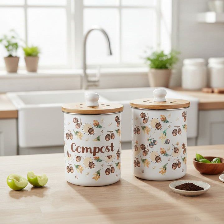 Purely Home Acorns Toller Compost Caddy