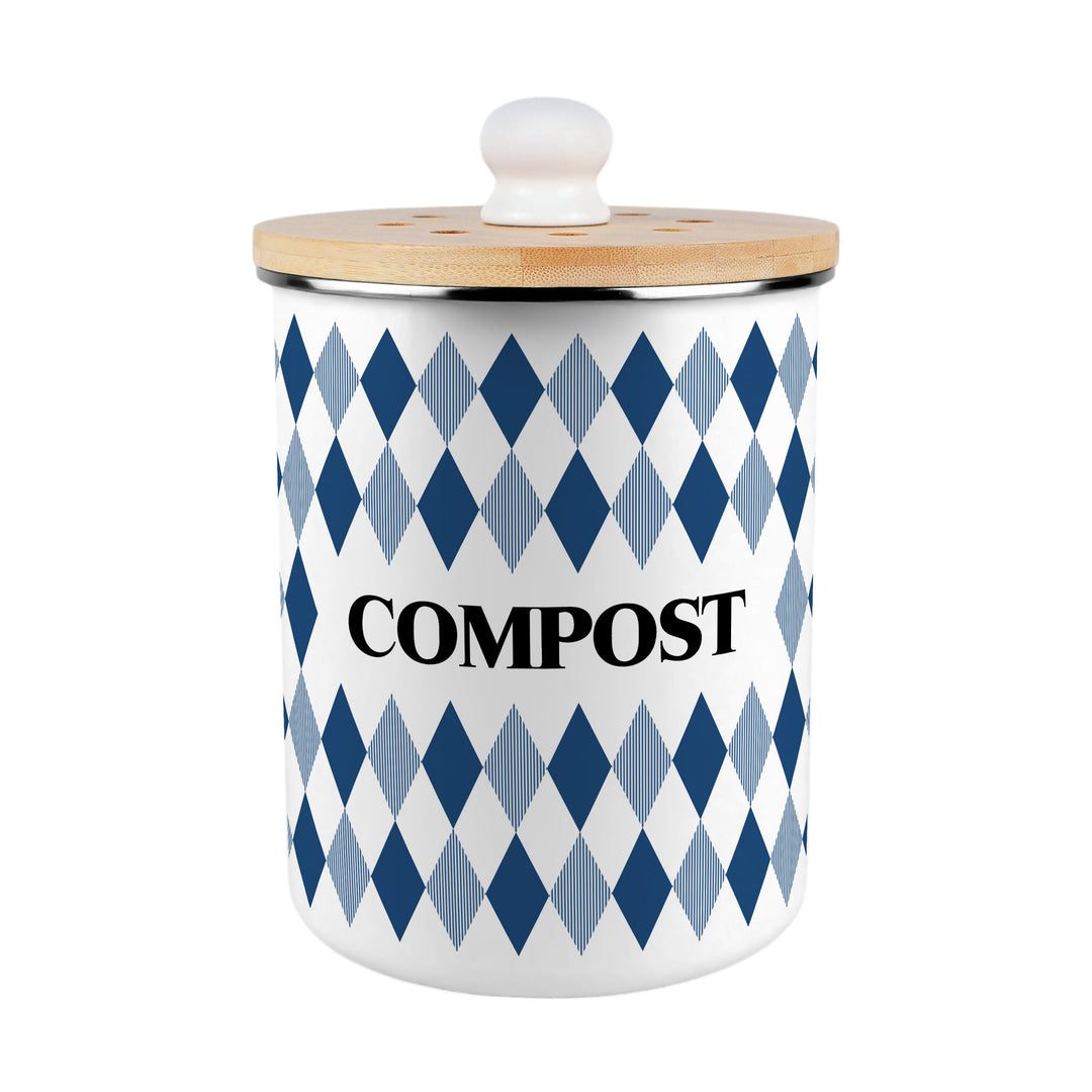 Purely Home Argyle  Toller Compost Caddy - Blue