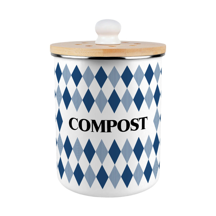 Purely Home Argyle  Toller Compost Caddy - Blue