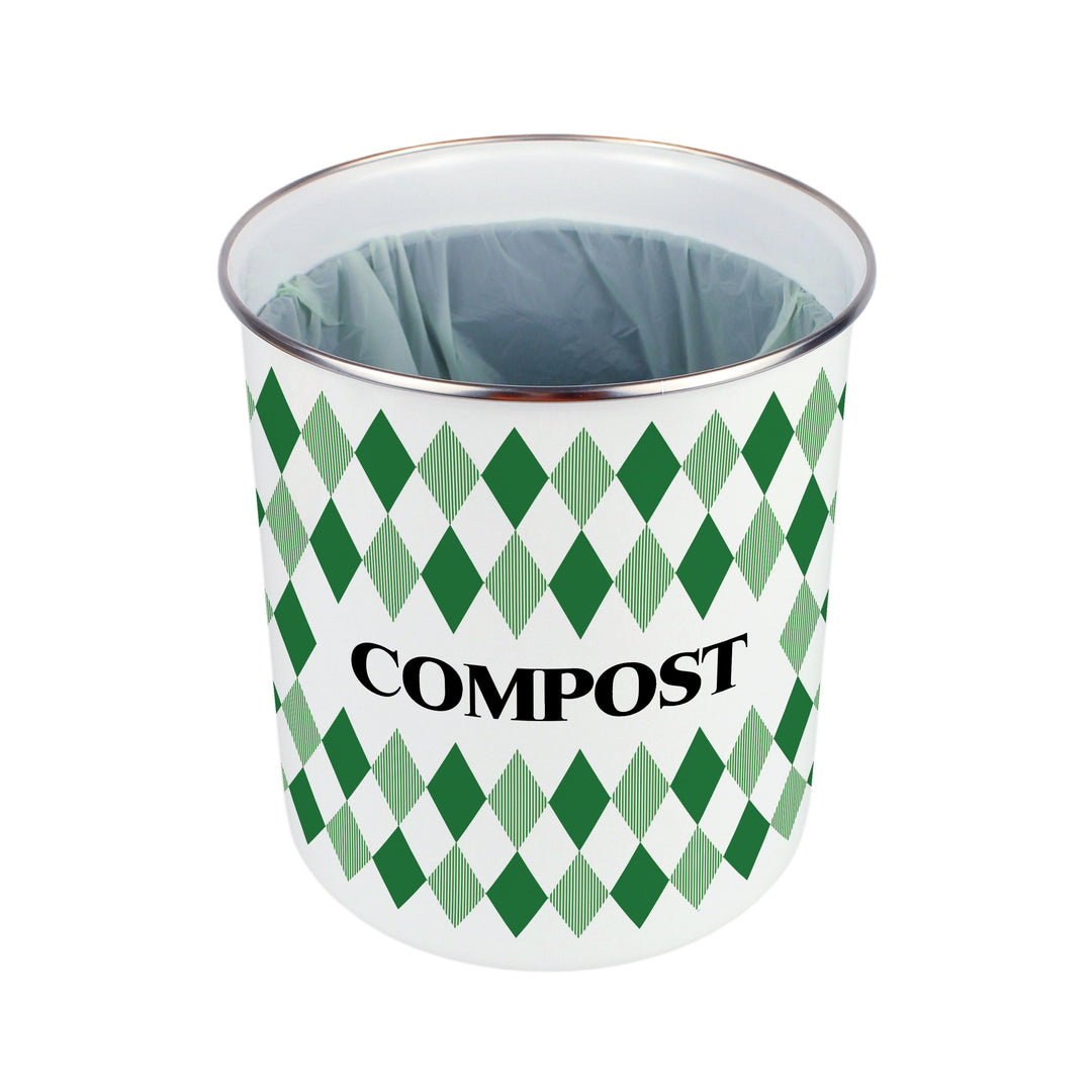 Purely Home Argyle Toller Compost Caddy - Green