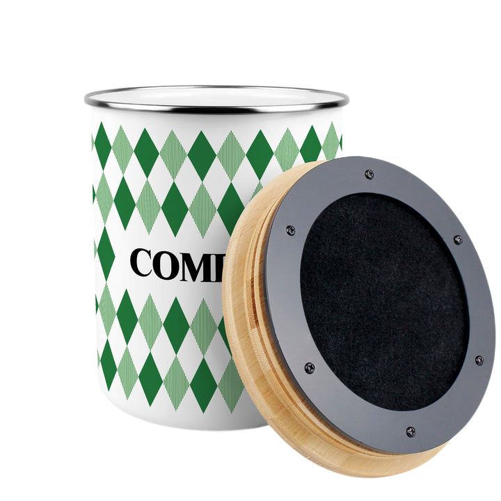 Purely Home Argyle Toller Compost Caddy - Green