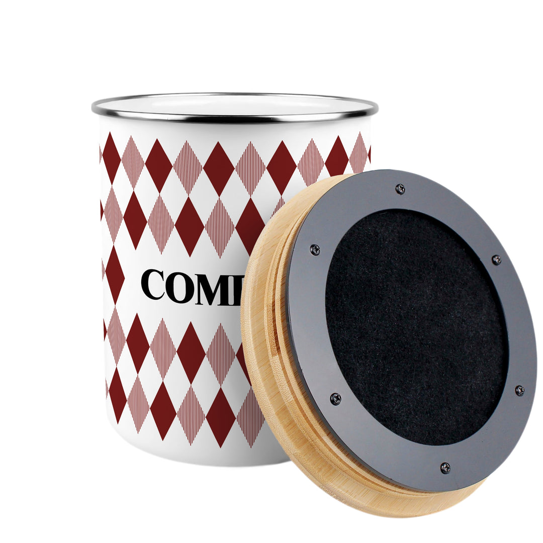 Purely Home Argyle Toller Compost Caddy - Red