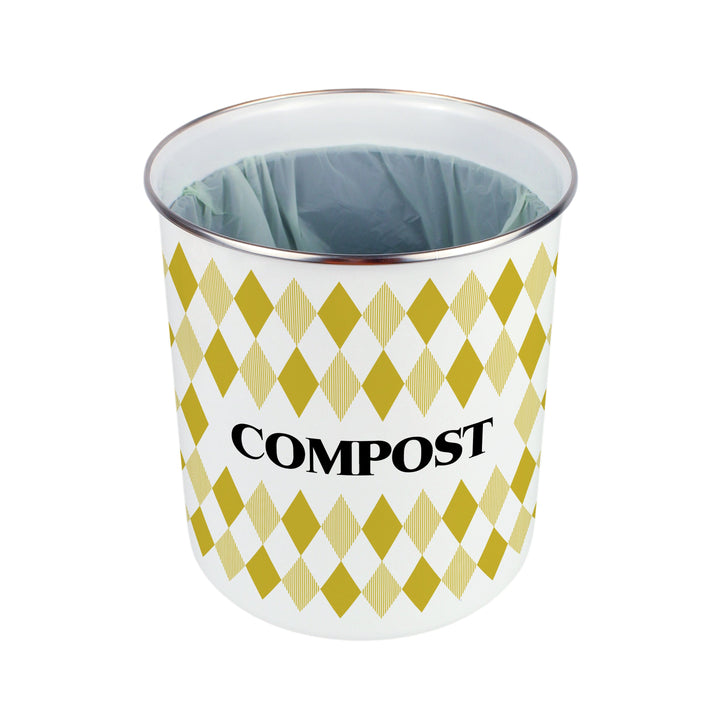 Purely Home Argyle Toller Compost Caddy - Yellow