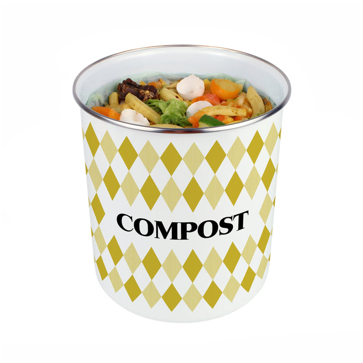 Purely Home Argyle Toller Compost Caddy - Yellow