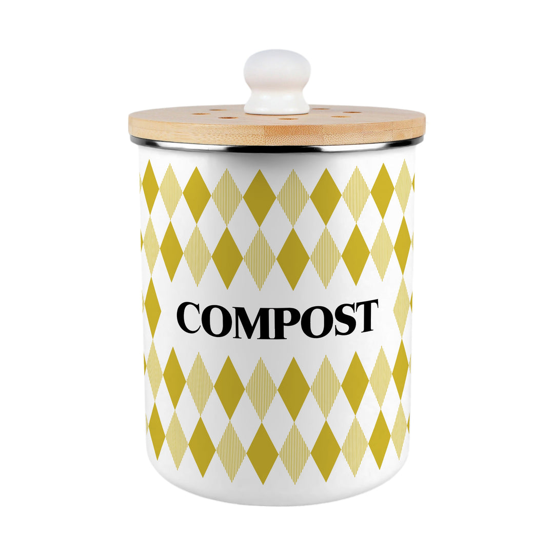 Purely Home Argyle Toller Compost Caddy - Yellow