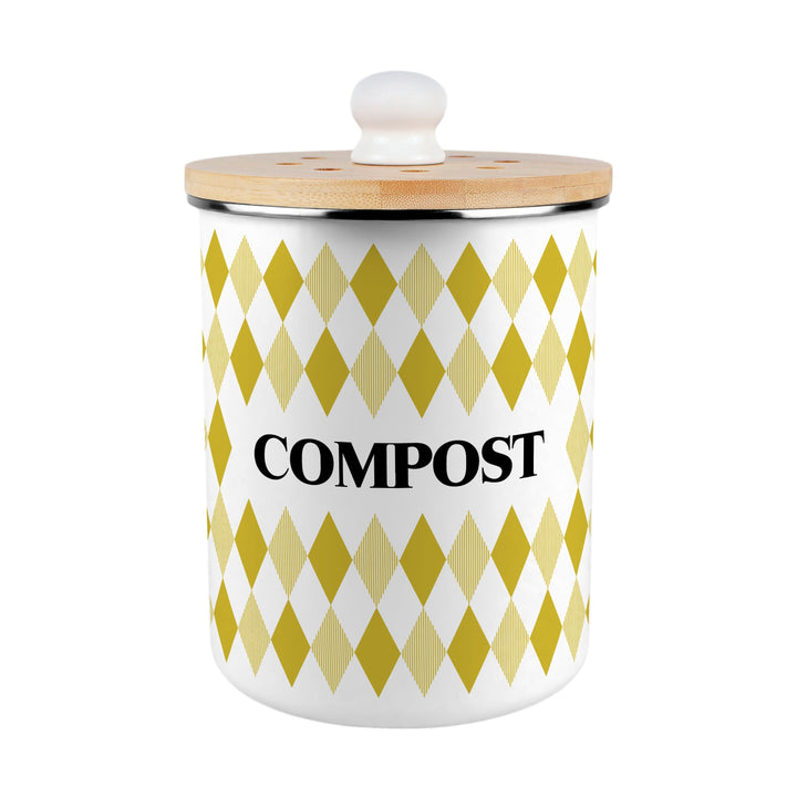 Purely Home Argyle Toller Compost Caddy - Yellow