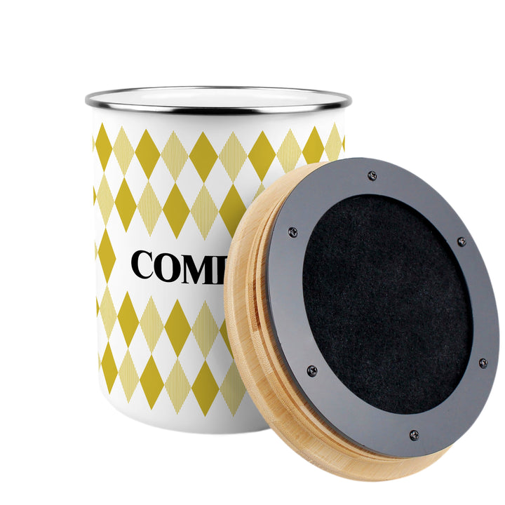Purely Home Argyle Toller Compost Caddy - Yellow