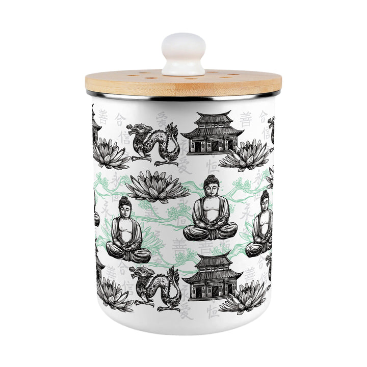Purely Home Asian Scenery Toller Compost Caddy