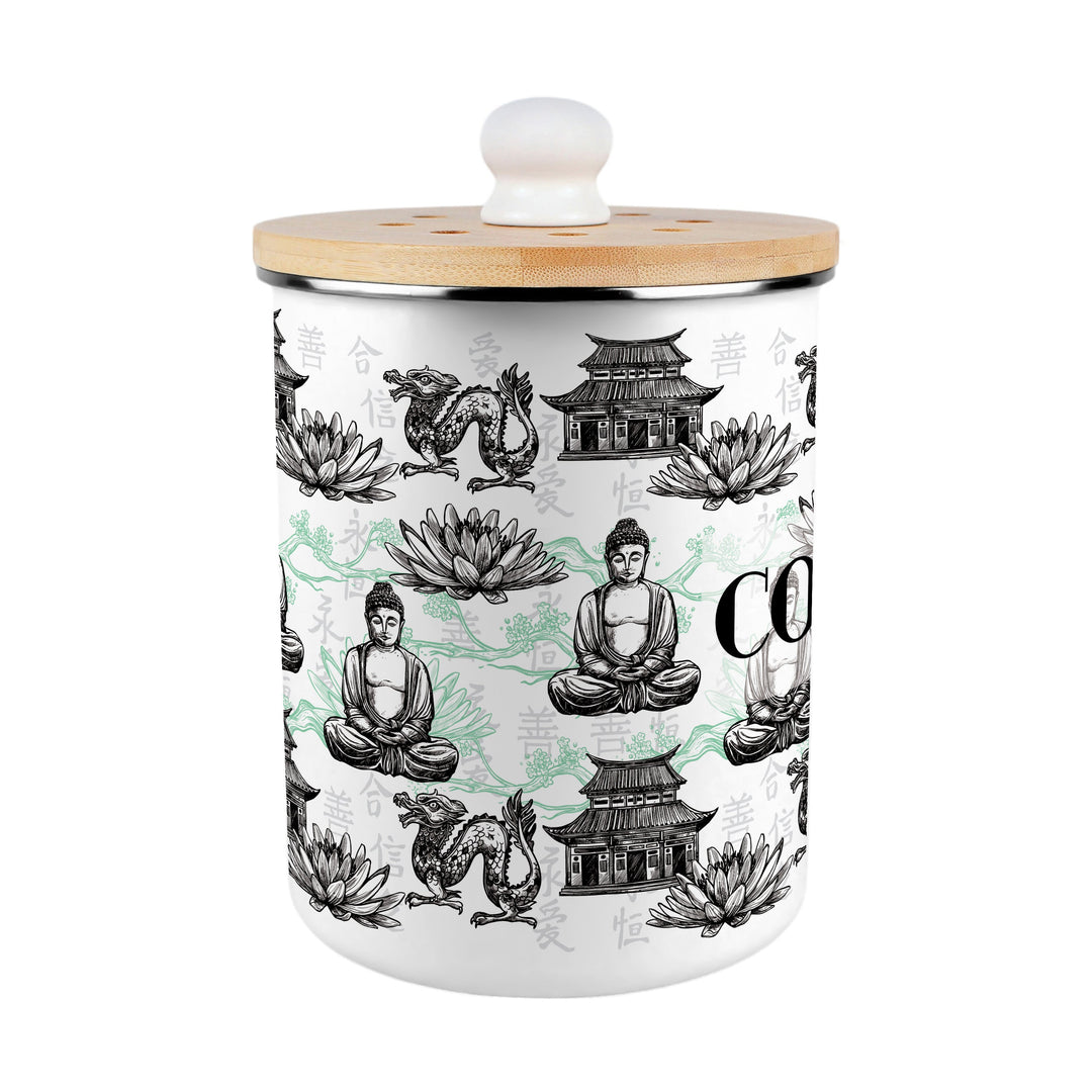 Purely Home Asian Scenery Toller Compost Caddy