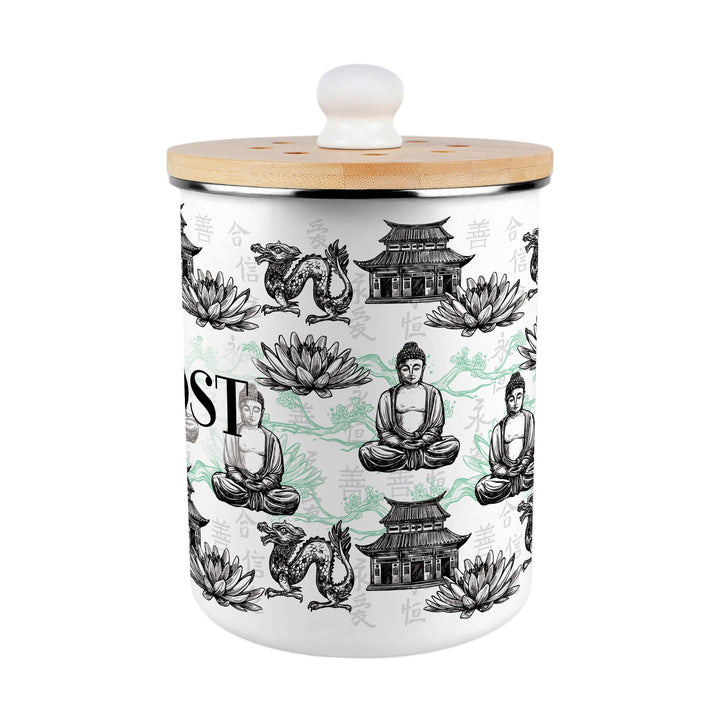 Purely Home Asian Scenery Toller Compost Caddy