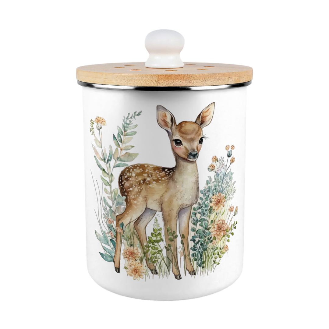 Purely Home Floral Deer Toller Compost Caddy