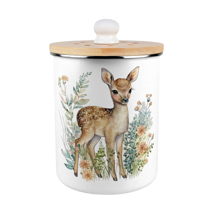 Purely Home Floral Deer Toller Compost Caddy